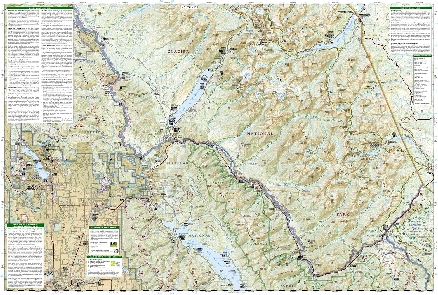Glacier and Waterton Lakes National Parks Map (National Geographic Trails Illustrated Map, 215) - Image 5