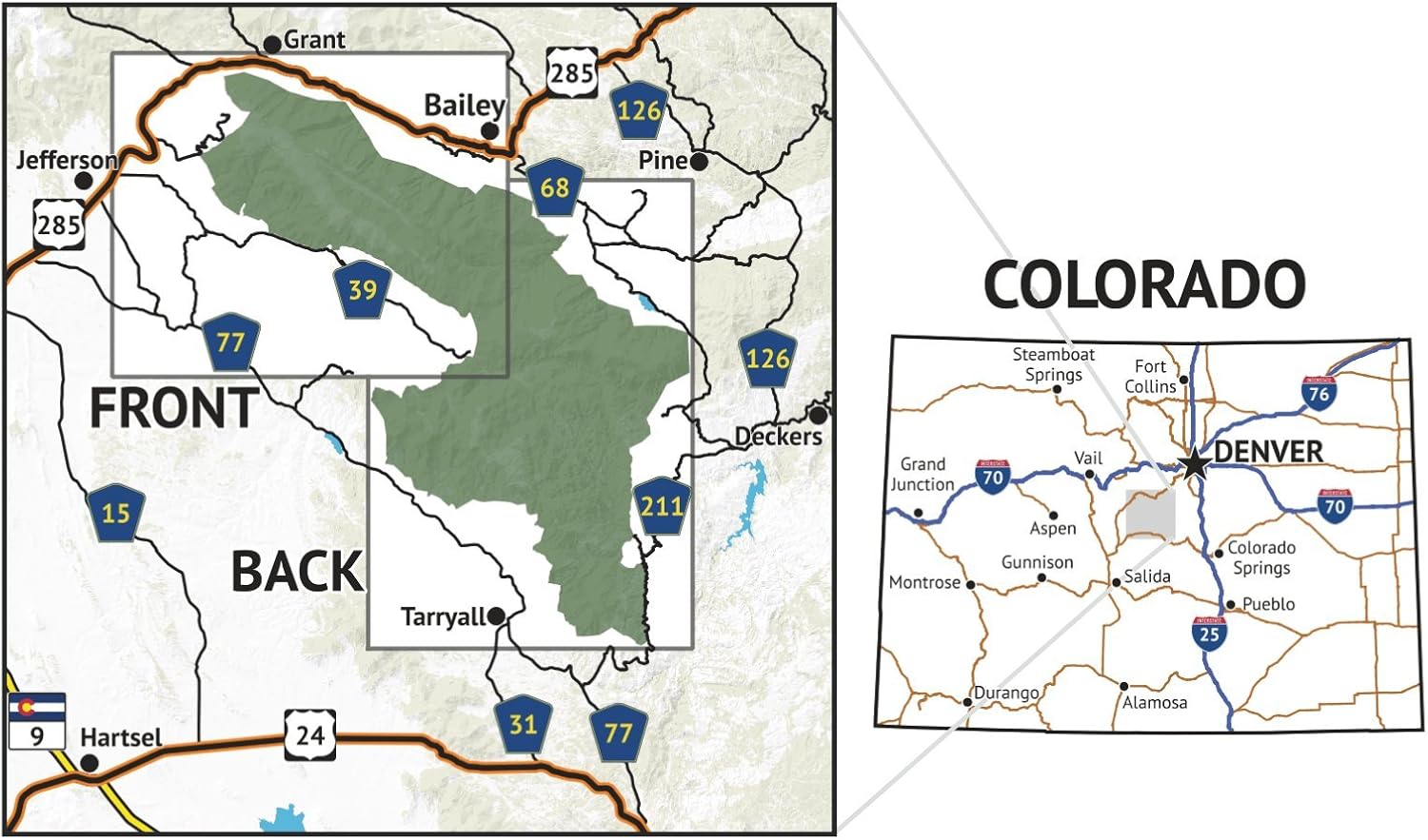 Outdoor Trail Maps LLC Lost Creek Wilderness - Colorado Topographic Hiking Map (2022) - Image 2